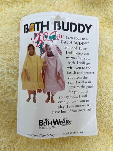 Photo of free Bath Buddy Duck Towel - New (Tiburon - near Corte Madera) #2