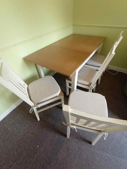 Photo of free Large Table and Chairs with extension (Stone Cross BN23) #1