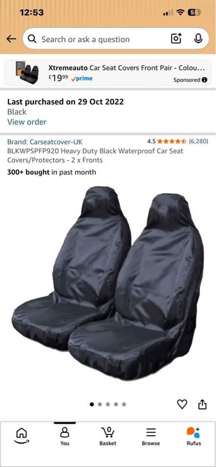 Photo of free One Heavy duty car seat cover (Penrith CA11) #1