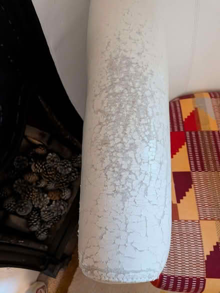 Photo of free White tub-chair in faux-leather (Wheatley OX33) #2