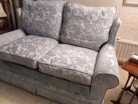 Photo of free 2 seater settee & pouffe (Southam CV47) #1