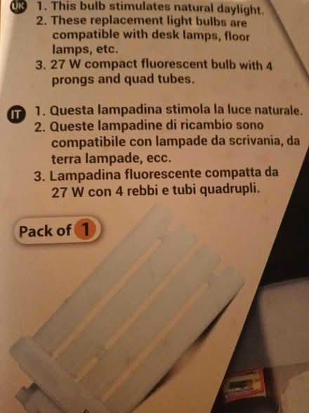 Photo of free Fluorescent bulb (South Reading RG2) #2