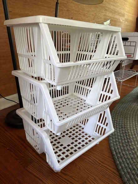 Photo of free White plastic stacked bins (Croton-on-Hudson) #1