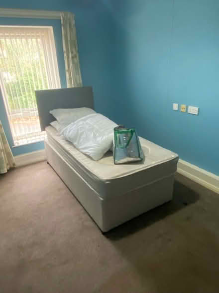 Photo of free Single Divan bed, with mattress and headboard (Garretts Green B26) #1