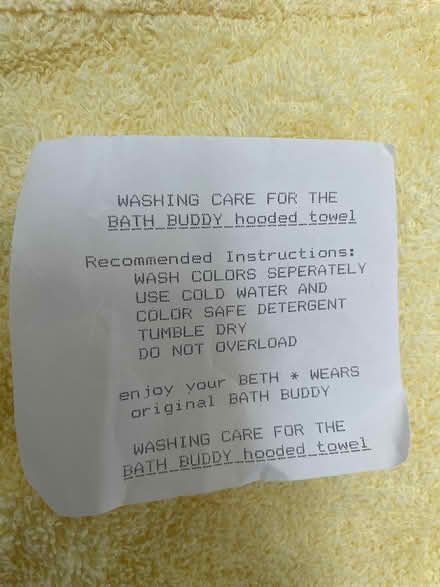Photo of free Bath Buddy Duck Towel - New (Tiburon - near Corte Madera) #4