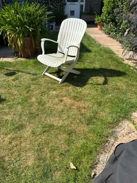 Photo of free 4 Allibert white heavy duty chairs (Chelmer Village CM2) #1