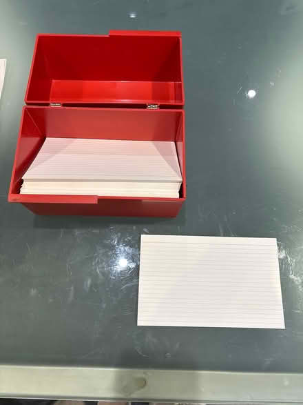 Photo of free Card file box and index cards (Wimbledon Common SW19) #1