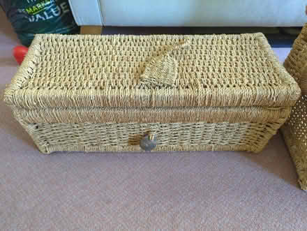 Photo of free Pair of wicker storage baskets (Rooksdown Basingstoke RG24) #2