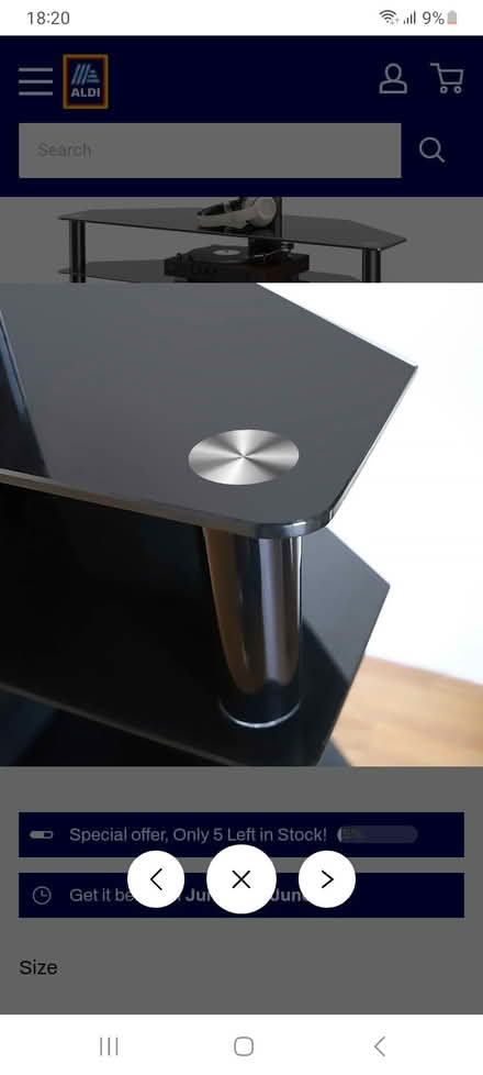 Photo of free Black & chrome TV stand corner unit (Chorley PR7) #2