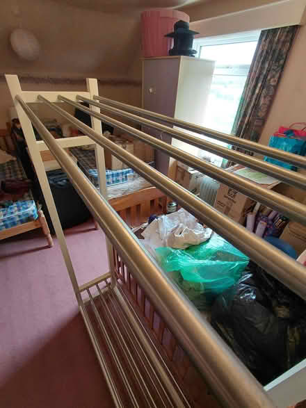 Photo of free Sturdy wood and metal clothes hanger (Deganwy LL30) #3