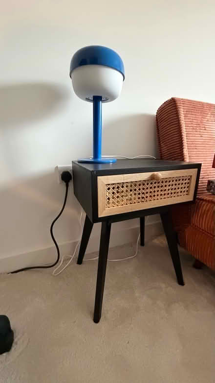 Photo of free Rattan side table & table lamp (Ancoats M4) #2