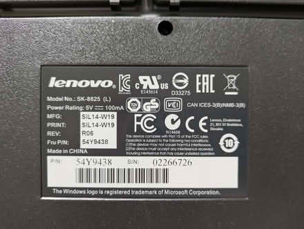 Photo of free Lenovo USB wired PC keyboard (Lower Wick WR2) #2
