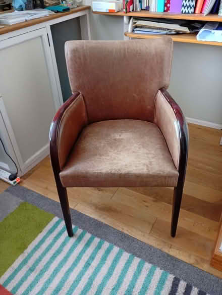 Photo of free Pair of upright leather chairs (Tittleshall PE32) #1