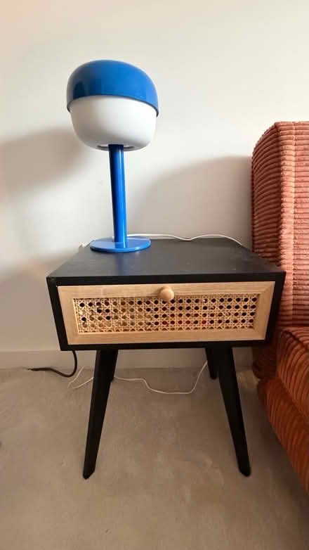 Photo of free Rattan side table & table lamp (Ancoats M4) #1