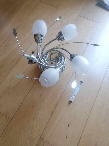 Photo of free Chrome 5 Arm Ceiling Light Fitting (Copeswood CV3) #1