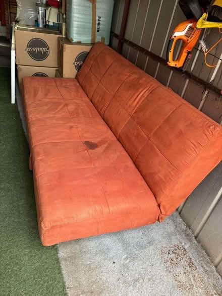 Photo of free Sofa Bed – Rust/Terracotta Colour (Middlewich CW10) #4