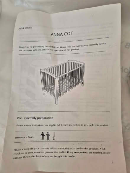 Photo of free Child's cot (Weybridge KT13) #4