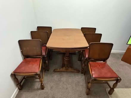 Photo of free Solid Oak Dining Table + 6 Chairs (BS32) #1
