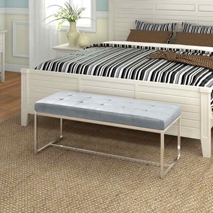 Photo of free 2 Bench Seats in chrome with grey faux leather seat covers (Coppull PR7) #1