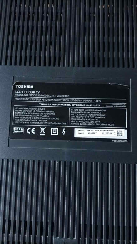 Photo of free Colour TV Toshiba 26inch (Chelsfield BR6) #1