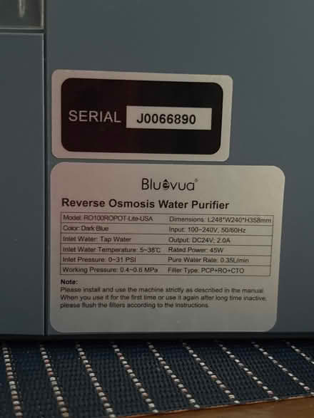 Photo of free Water filtration system like new (253 W.72nd St) #1