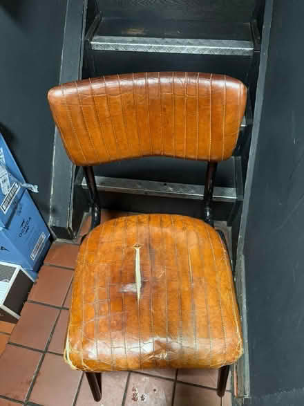 Photo of free 2 vintage leather chairs (WC2E) #2