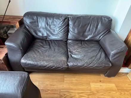 Photo of free Real Leather 2 seater couch (Middlewich CW10) #1