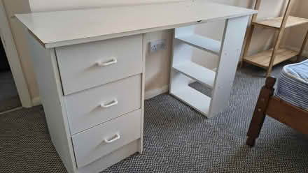 Photo of free Desk, white, compact, with drawers (St. Dunstan's CT2) #1