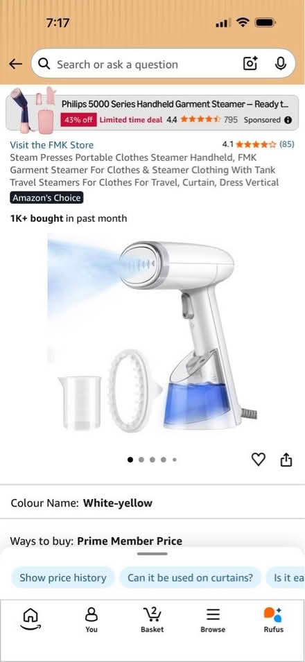 Photo of hand garment steamer (Bournemouth BH2) #1
