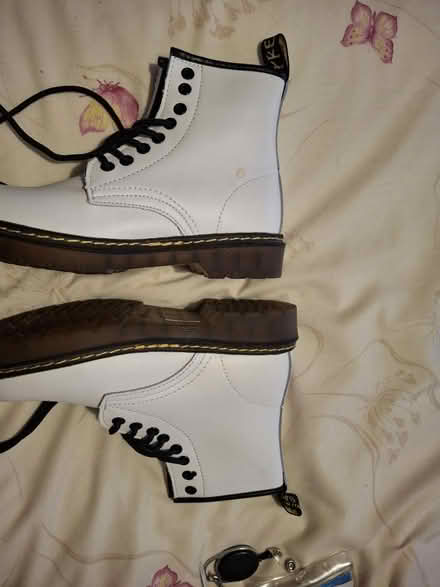 Photo of free White Leather Like DMs Size 5 (M32 Stretford) #2