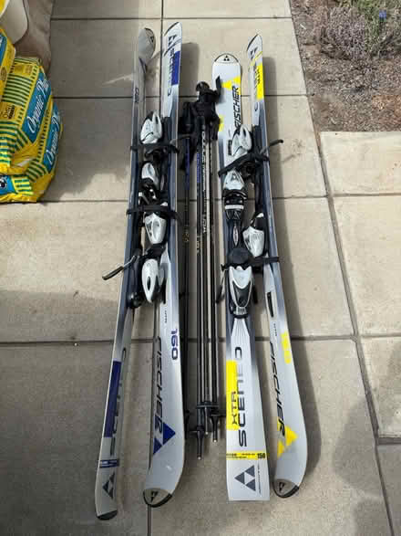 Photo of free 2 pairs of skis and poles (Coronado) #1