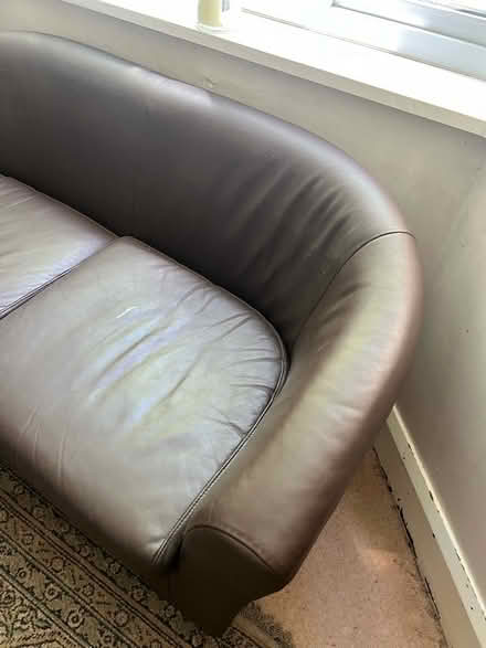 Photo of free Leather two seater Sofa (Cutteslowe OX2) #2