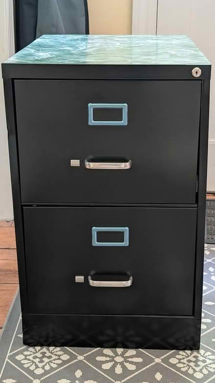 Photo of free Two drawer filing cabinet metal (Groton, MA) #1
