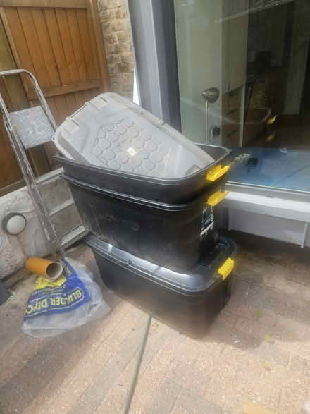 Photo of free Three large Plastic Storage Boxes (Walthamstow North E17) #1
