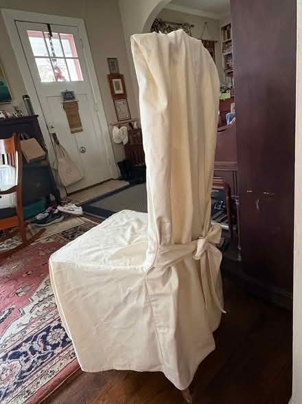 Photo of free 6 white chair covers (Rosemont) #2