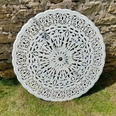 Photo of free White Cast Iron Outdoor Table (Wetherby LS22) #4