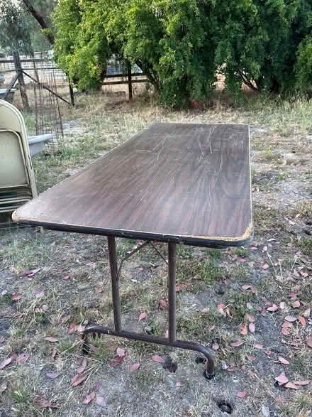 Photo of free Large 7’ folding table (Gilroy Northwest - Rural) #1