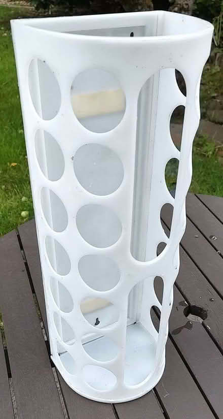 Photo of free IKEA White Plastic Bag Dispenser & 10-Level Shoe Rack (Franche DY11) #1