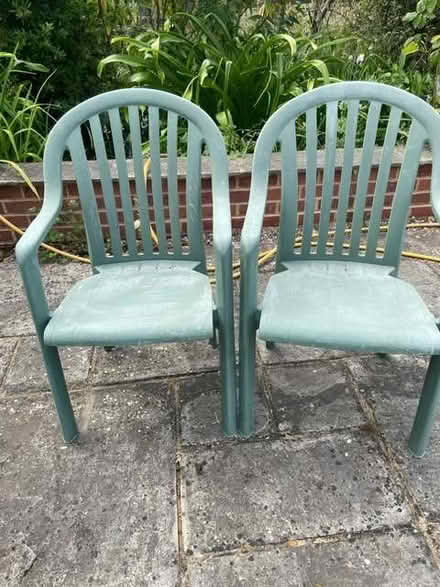 Photo of free Plastic Garden Chairs (Hartley Wespall RG27) #2