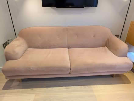 Photo of free Made.com Gracie 3 Seat Sofa in Vintage pink velvet (Epping CM16) #1