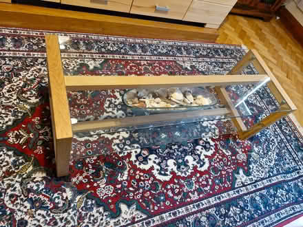 Photo of free Colby design coffee table - wood and glass (Weobley HR4) #1