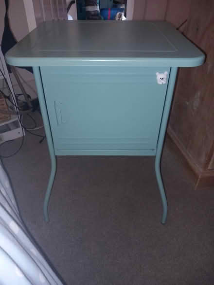 Photo of free Blue metal ikea table (Hadleigh SS7) #1