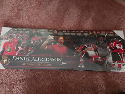 Photo of free Daniel Alfredsson 400th goal plaque (Alta Vista) #1