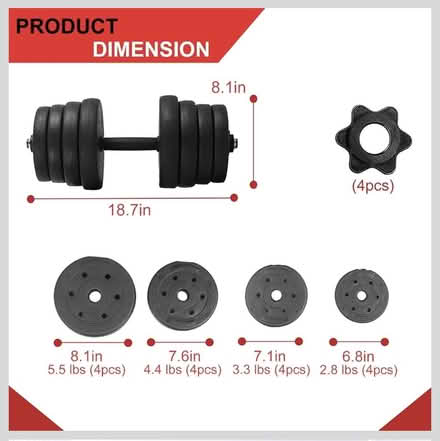 Photo of free Adjustable Dumbell set (Margate / Pompano Beach) #2