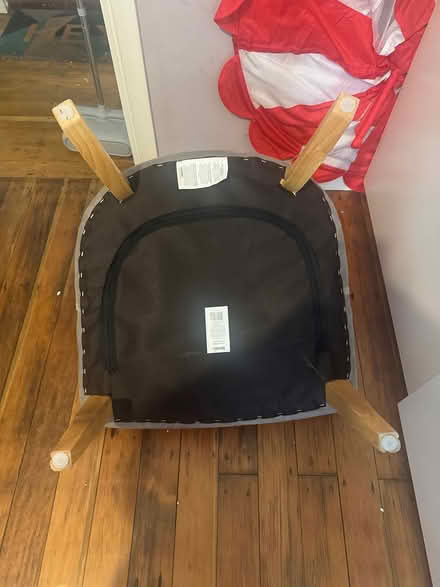 Photo of free Grey plush chair (SE6) #3