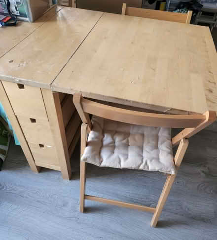 Photo of free Table and 4 foldable chairs (Sutton SM1) #1