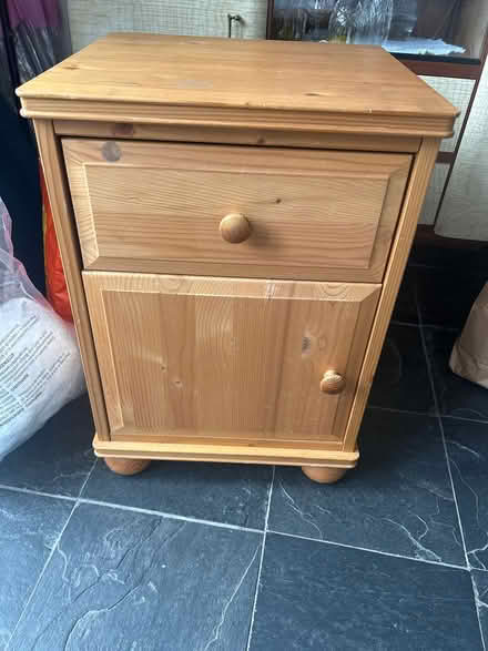 Photo of free Pine bedside cupboard (Pontypool) #1