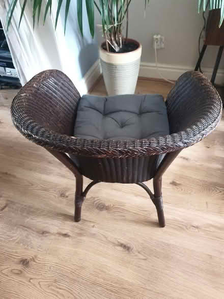 Photo of free Vintage wicker armchair (Denton M34) #3
