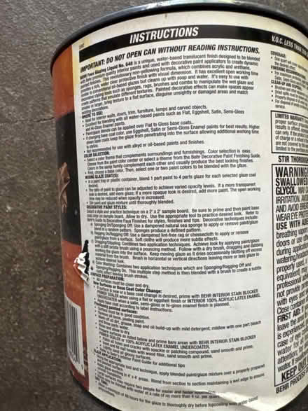 Photo of free Behr faux glazing liquid blue (Canyon Park - Bothell) #2