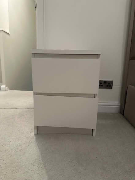 Photo of free White 2-Drawer Bedside Cabinet (S42 5QT) #1